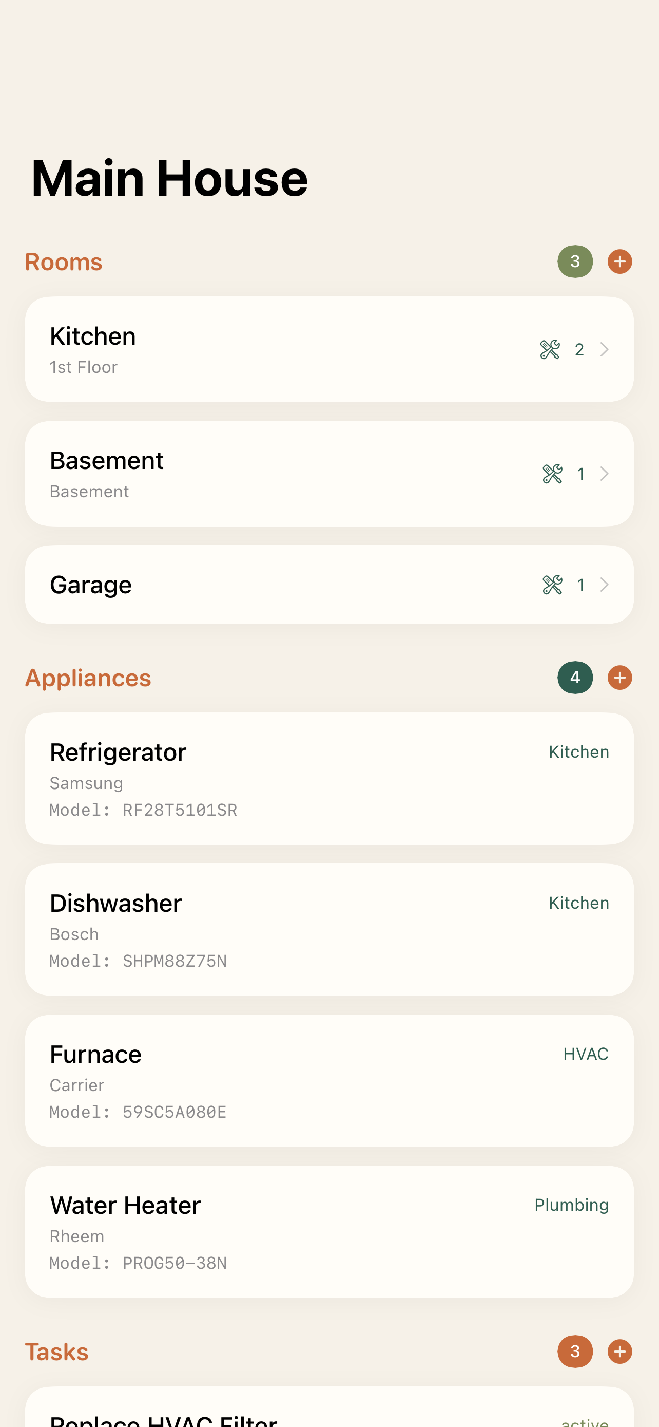 FixLog Home Detail screen